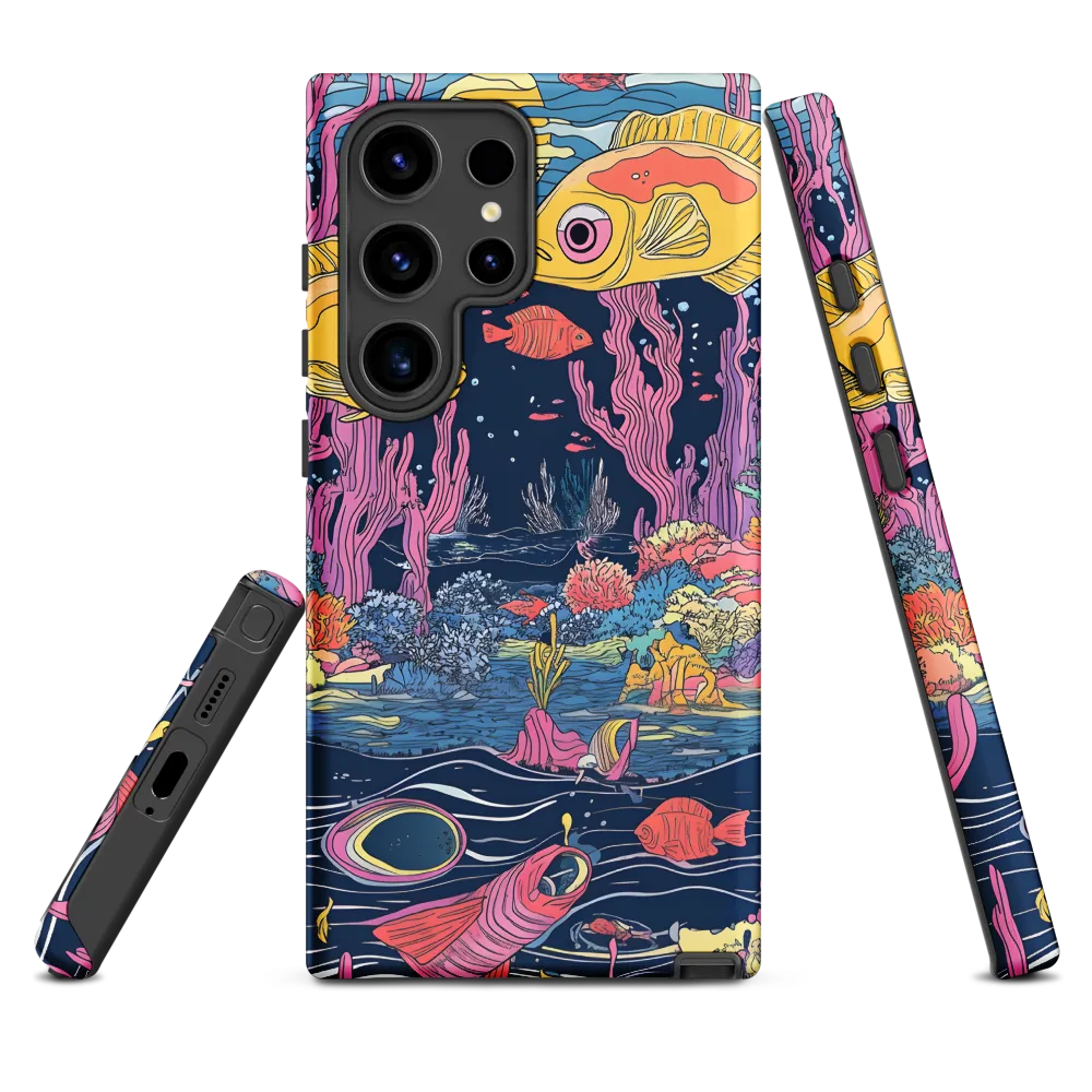 Underwater Dreamscape: A Playful Encounter | Phone Case |  S24 Ultra | Tough Case | Matte