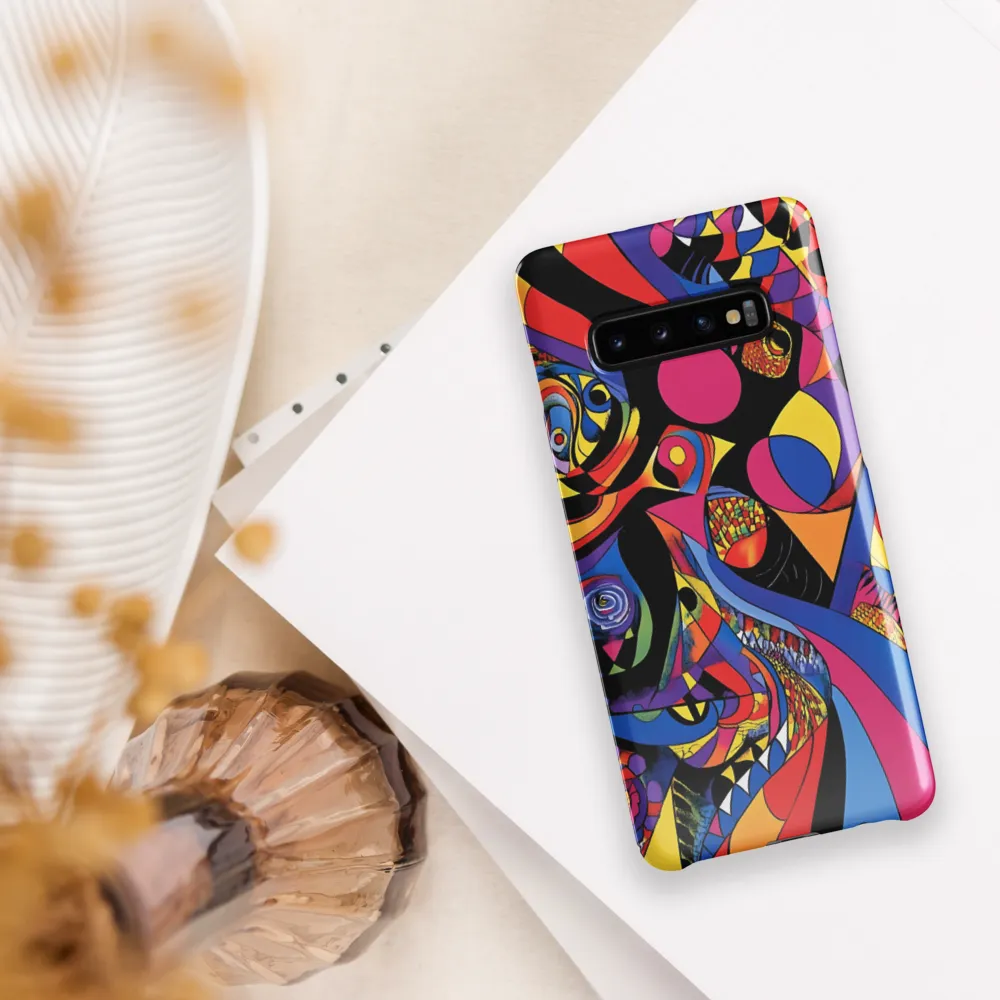 Vibrant Echoes of Geometry | Phone Case |  S10 Plus | Snap Case | Glossy