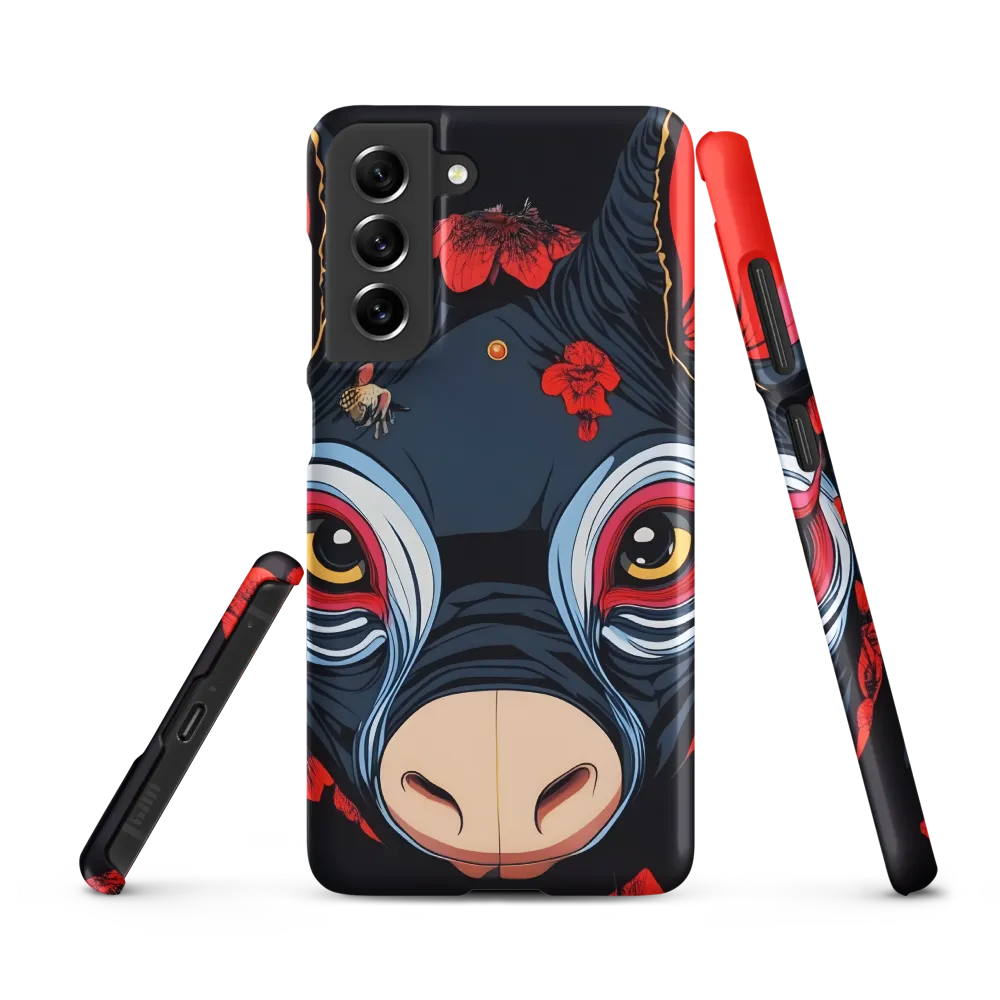 Mystical Bull with Floral Motifs