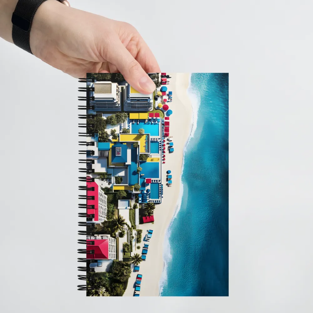 Coastal Harmony: An Aerial Oasis | Spiral Notebook