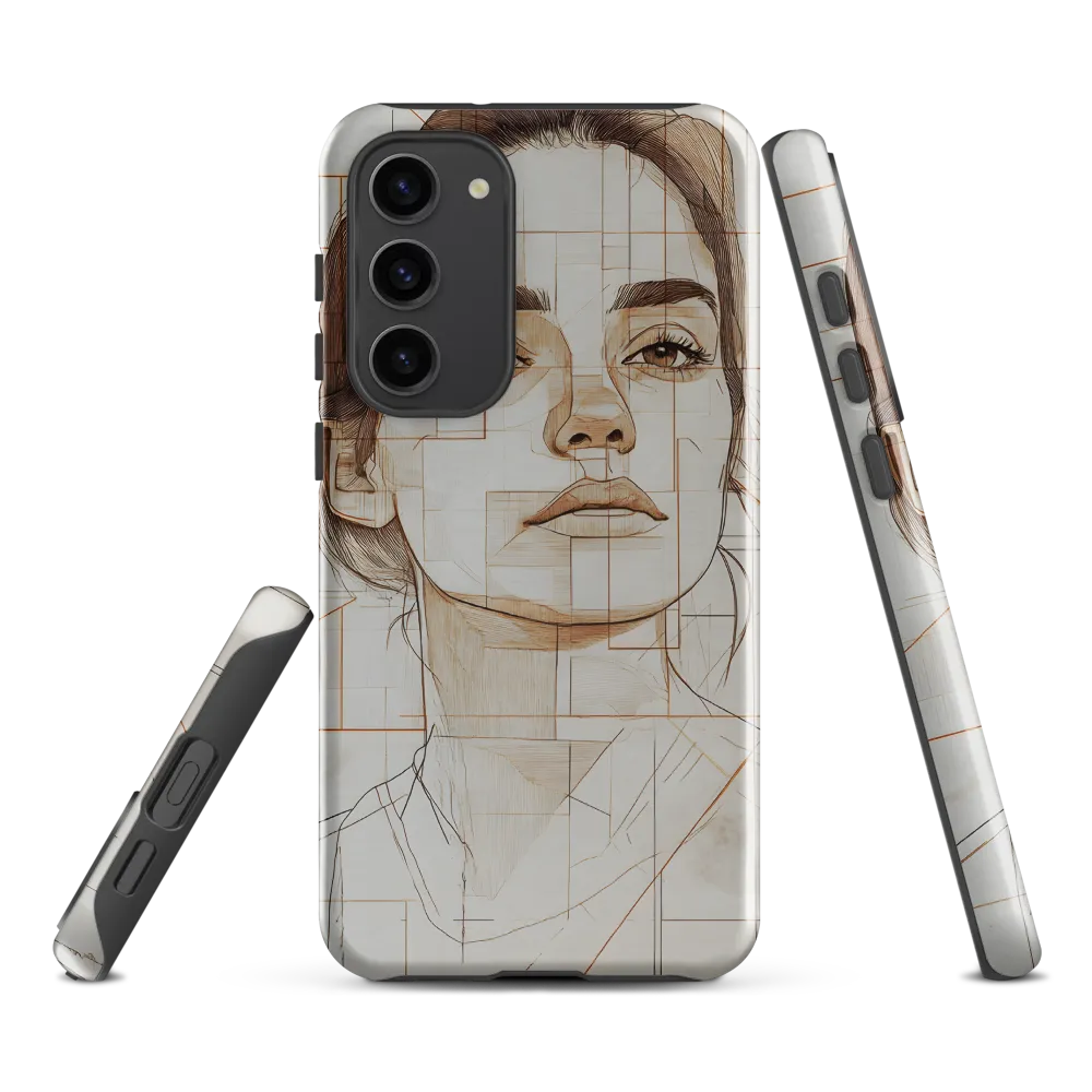 Geometric Serenity: A Minimalist Portrait