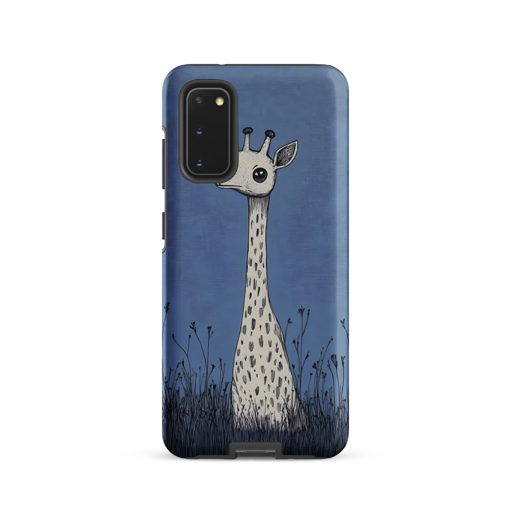 Whimsical Giraffe in Blue
