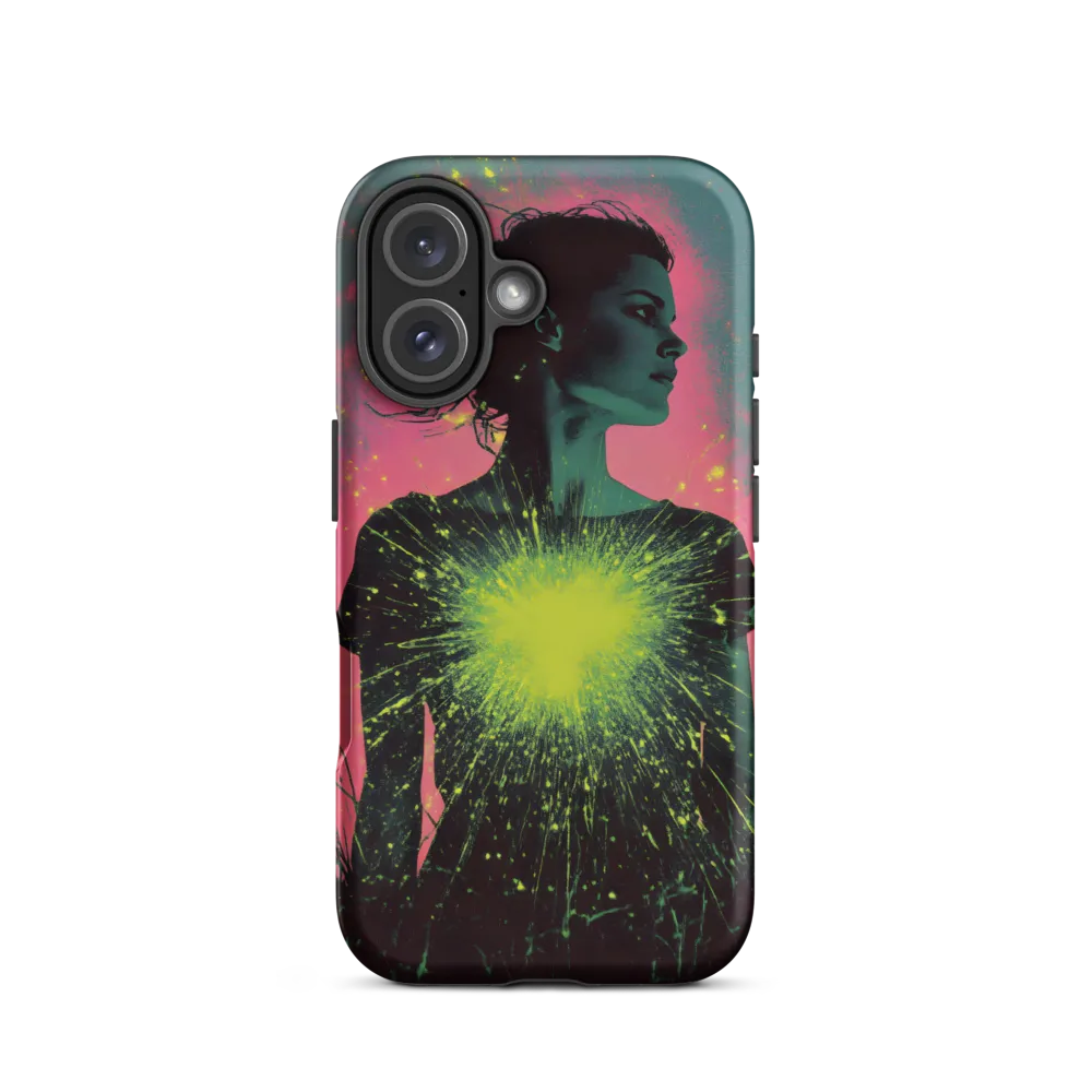 Cosmic Heart: A Surreal Portrait of Strength | Phone Case