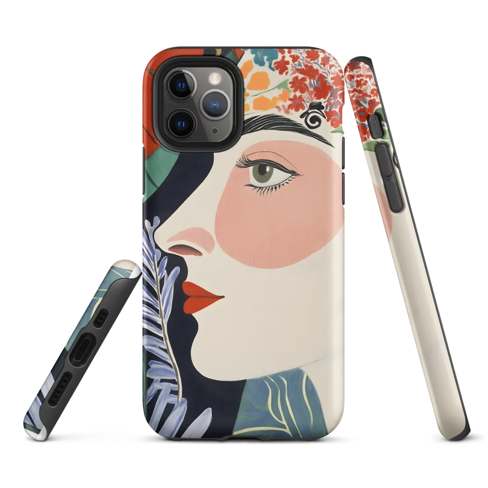 Floral Serenade: A Modern Portrait