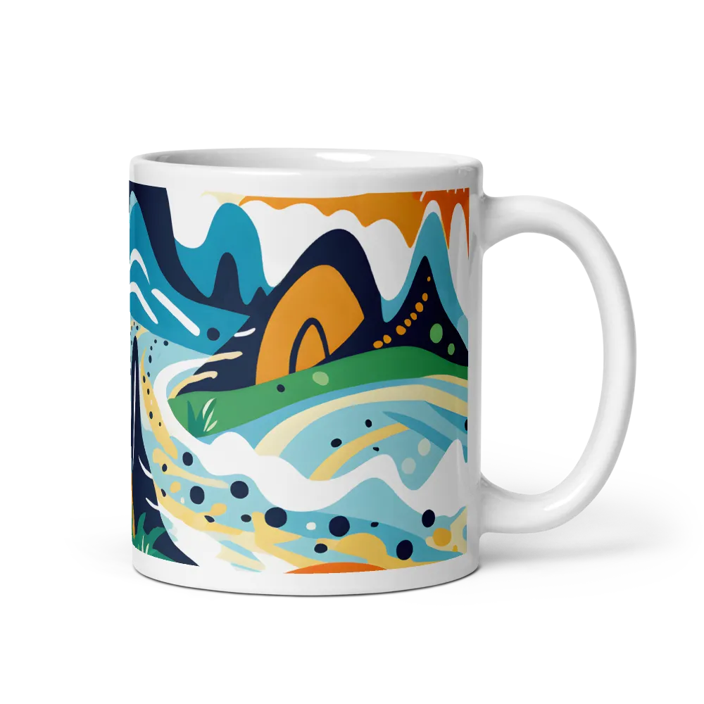 Abstract Tropical Landscape | Mug with White inside | 11 oz