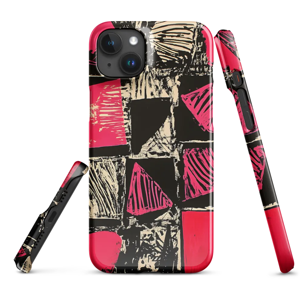 Geometric Symphony in Pink and Black