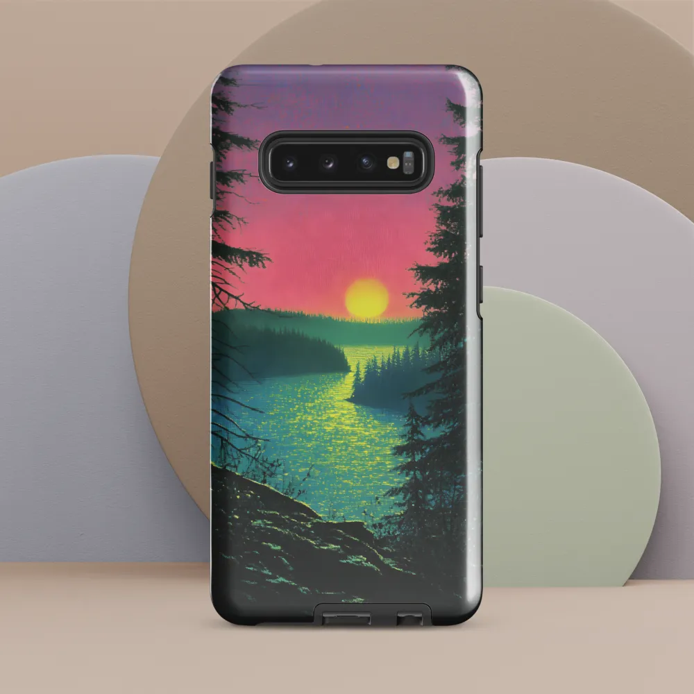 Serene Sunset by the Tranquil River | Phone Case |  S10 Plus | Tough Case | Glossy