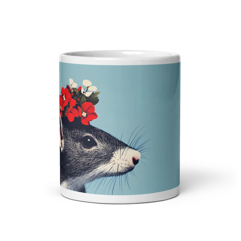 Whimsical Flora: A Mouse's Floral Crown | Mugs | Multiple Sizes & Colors