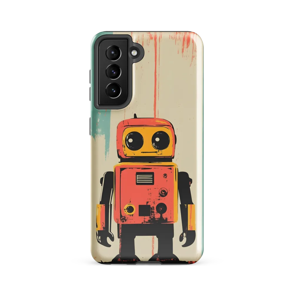 Retro Robot Charm | Phone Case |  S21 FE | Tough Case | Glossy