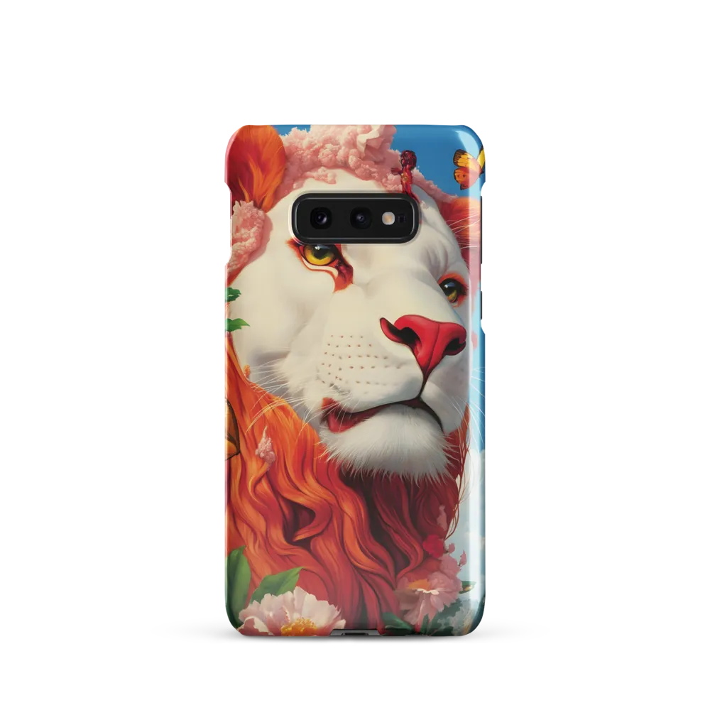 Majestic Lion Amidst Floral Splendor