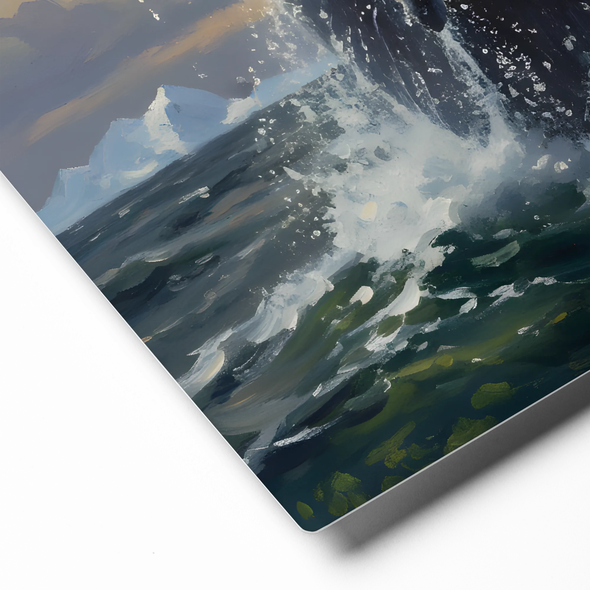 Breaching Whale 
 Metal Print | 16″x 20″