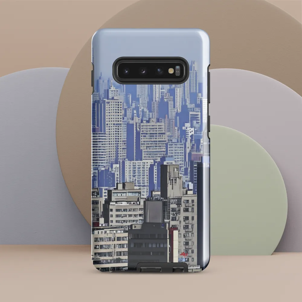 Urban Symphony: A Cityscape in Blues and Grays | Phone Case |  S10 Plus | Tough Case | Glossy