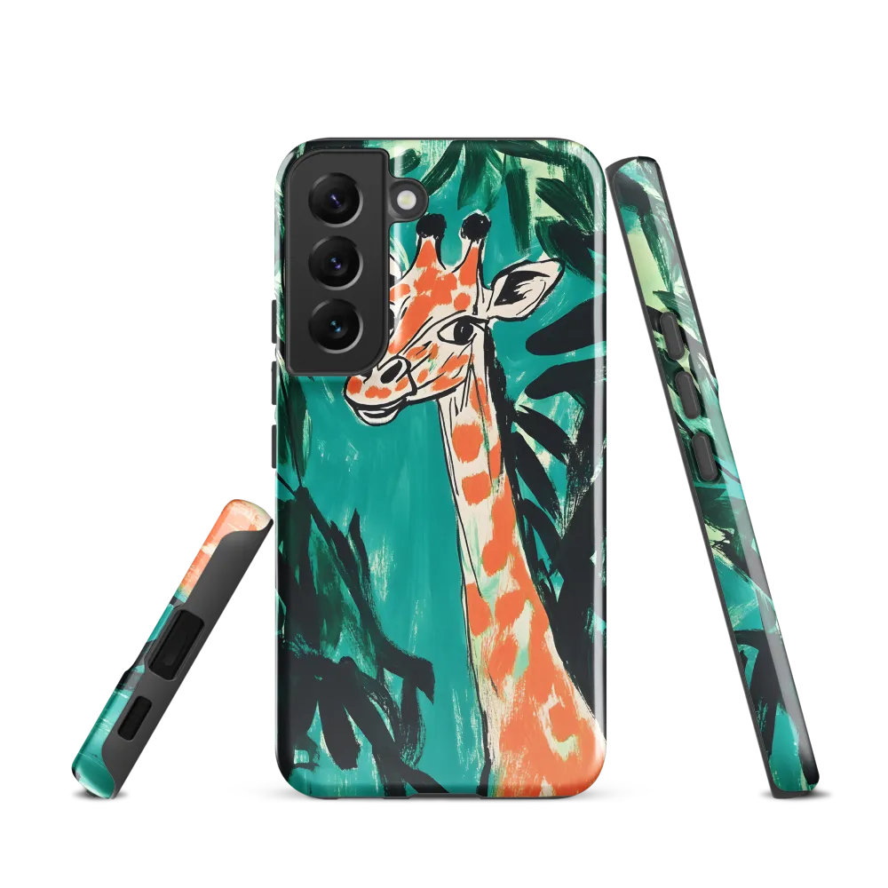 Curious Giraffe in Lush Greenery | Phone Case |  S22 | Tough Case | Glossy