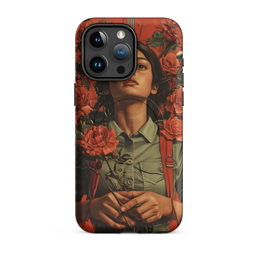 Harmony and Strength: A Portrait Among Roses