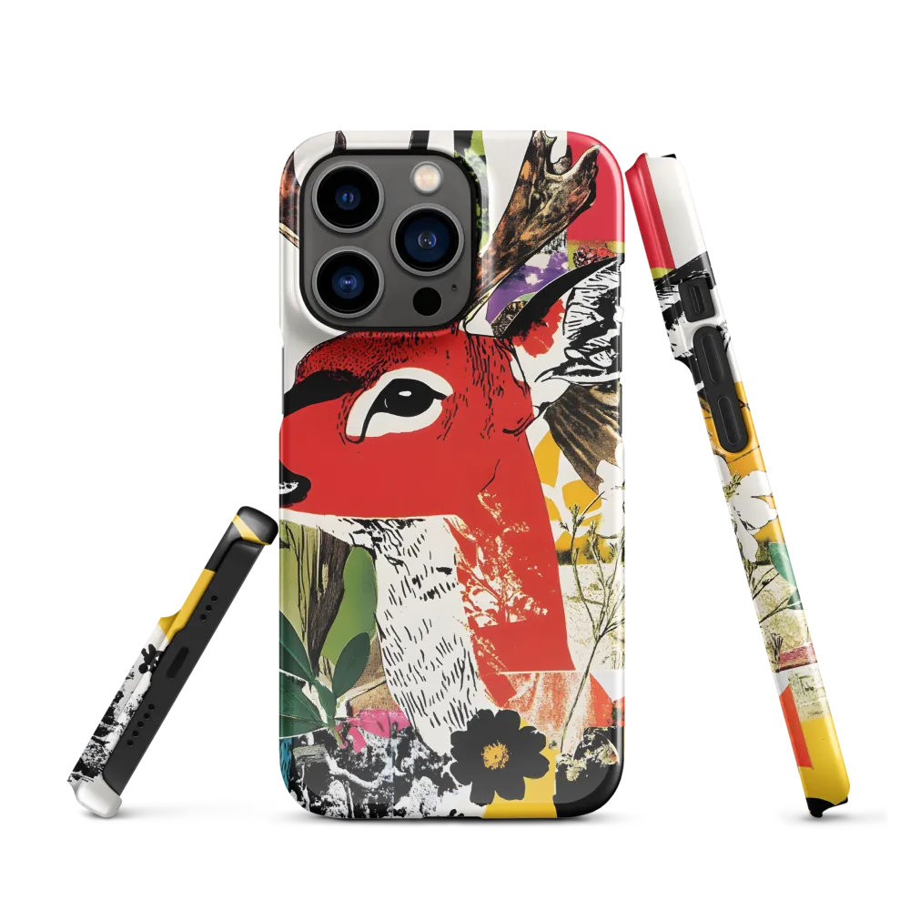 Vibrant Harmony: The Deer in Nature | Phone Case |  13 Pro | Snap Case | Glossy
