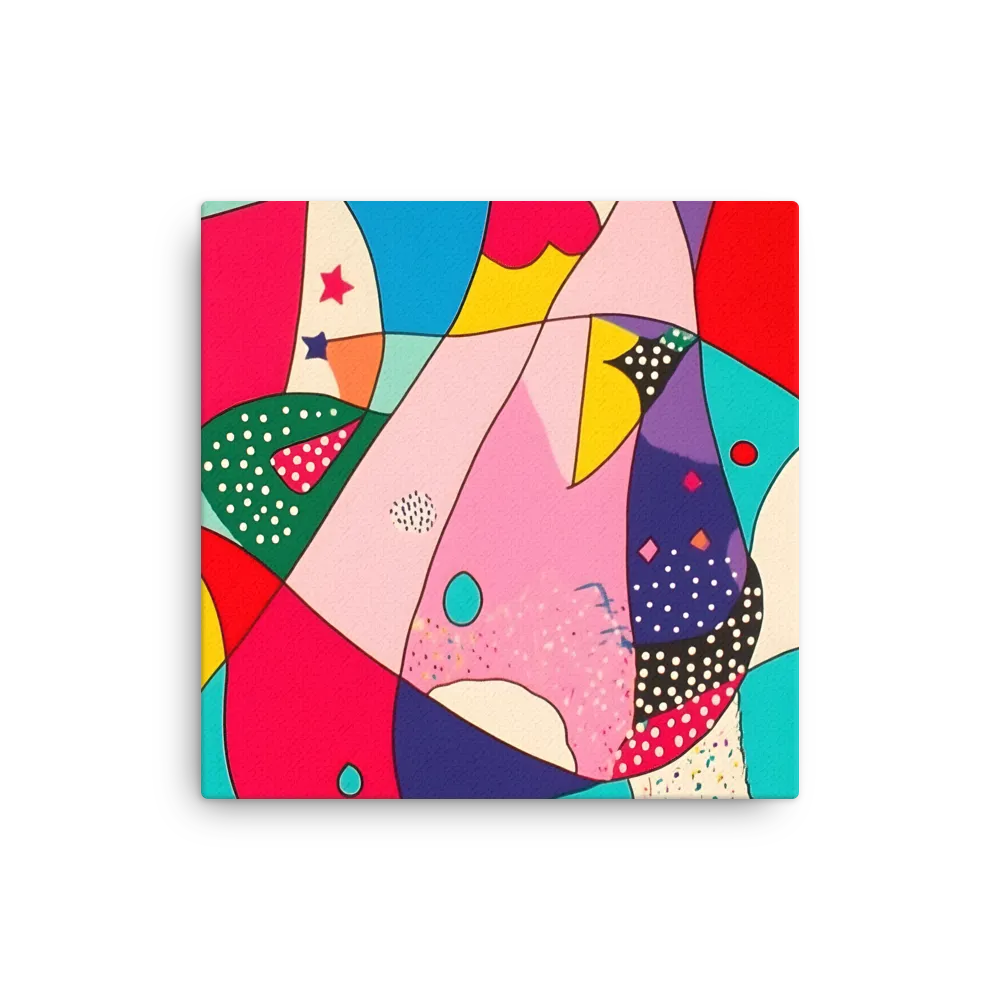 Playful Geometry in Color | Thin Canvas | 12″×12″