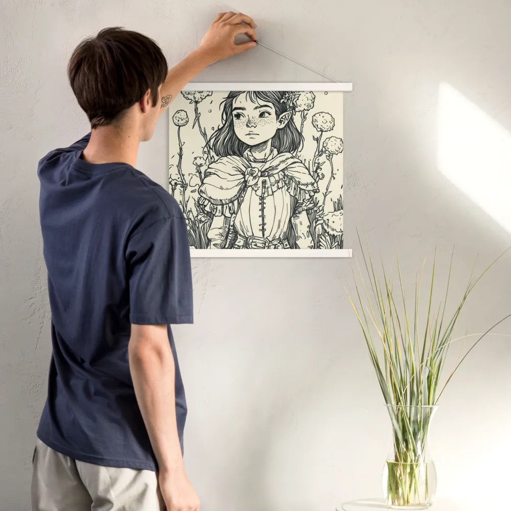 A Young Guardian of Nature | Poster With White Wood Hanger | 18″×18″