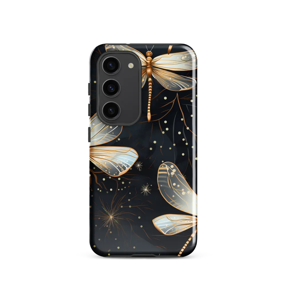 Ethereal Dance: Dragonflies in a Midnight Garden