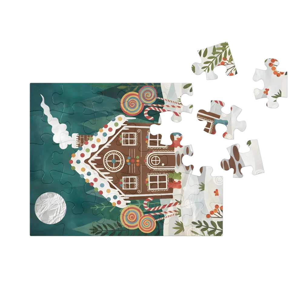 Gingerbread Cottage 
 Jigsaw Puzzle in Tin Box