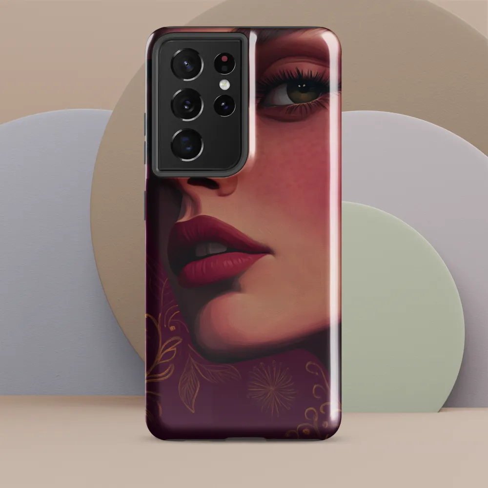 Ember Portrait with Golden Filigree