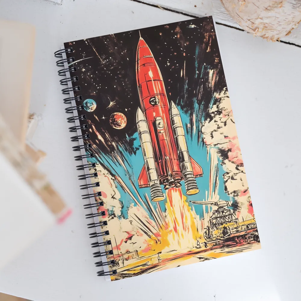 Ignition: A Retro Journey into Space | Spiral Notebook