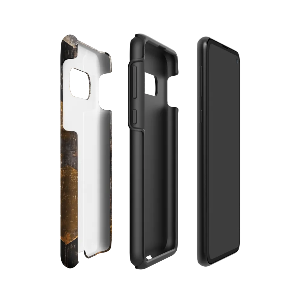 Geometric Harmony in Gold and Black | Phone Case |  S10e | Tough Case | Matte