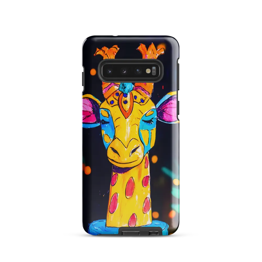 Whimsical Giraffe in Vibrant Colors
