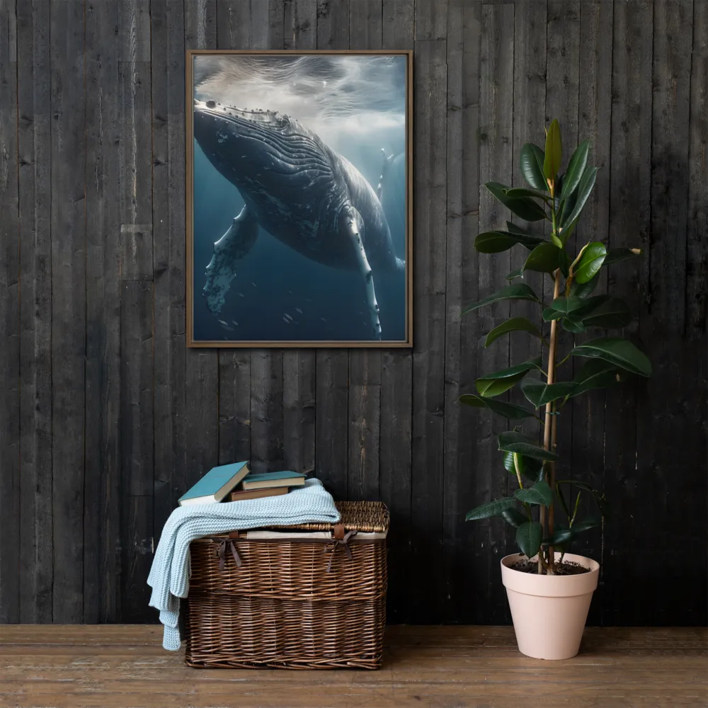 Graced by the Depths | Canvas with Brown Frame | 24″×32″