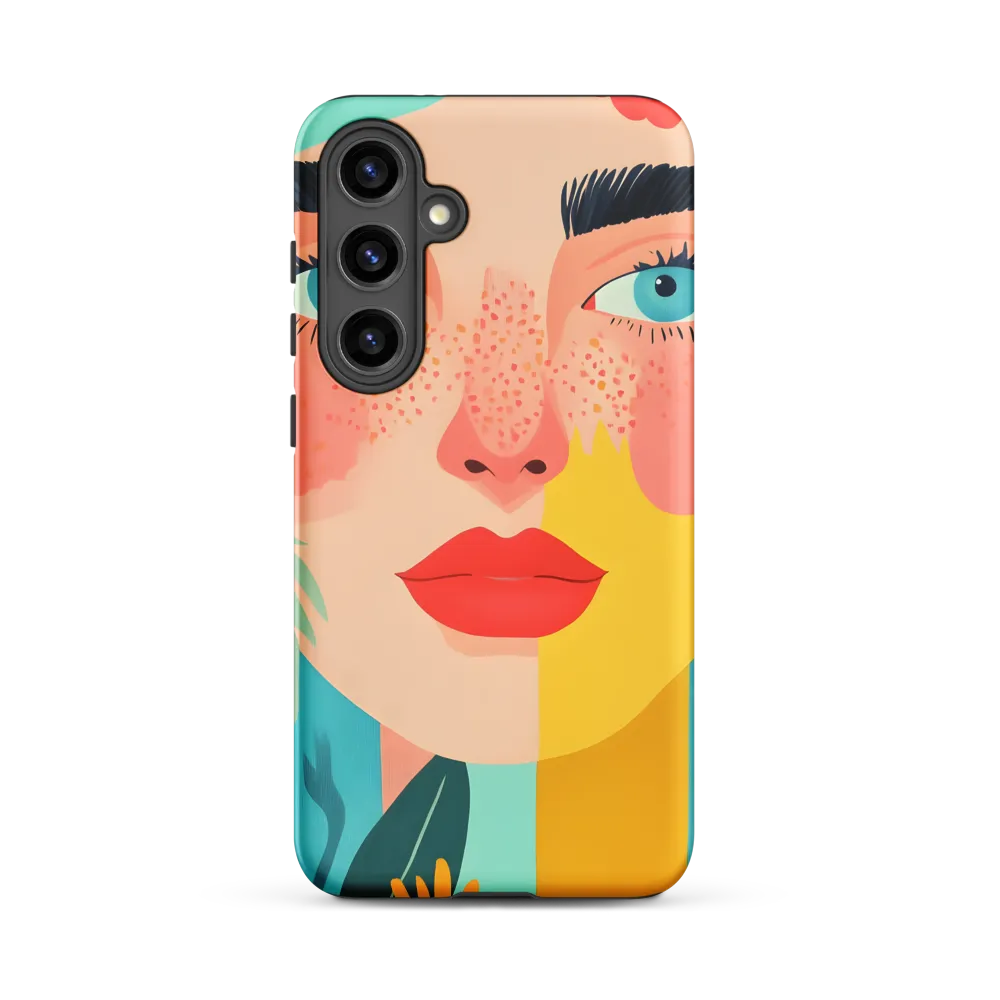 Floral Serenity: A Modern Portrait