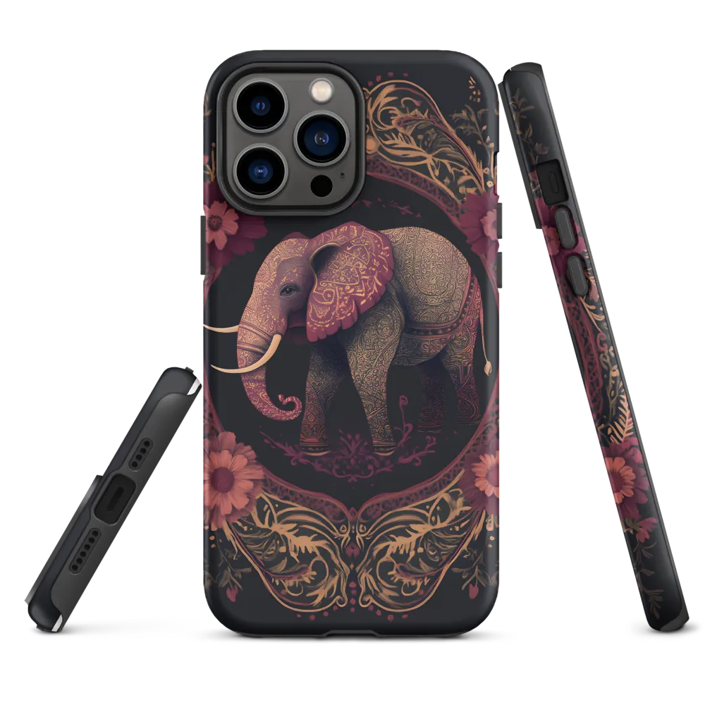 Regal Reverie: The Ornate Elephant | Phone Case |  13 Pro Max | Tough Case | Matte