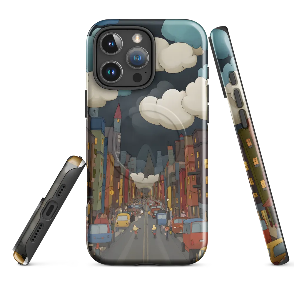 Urban Symphony: A City Awakens at Dusk | Phone Case |  16 Pro Max | MagSafe® Tough Case | Glossy