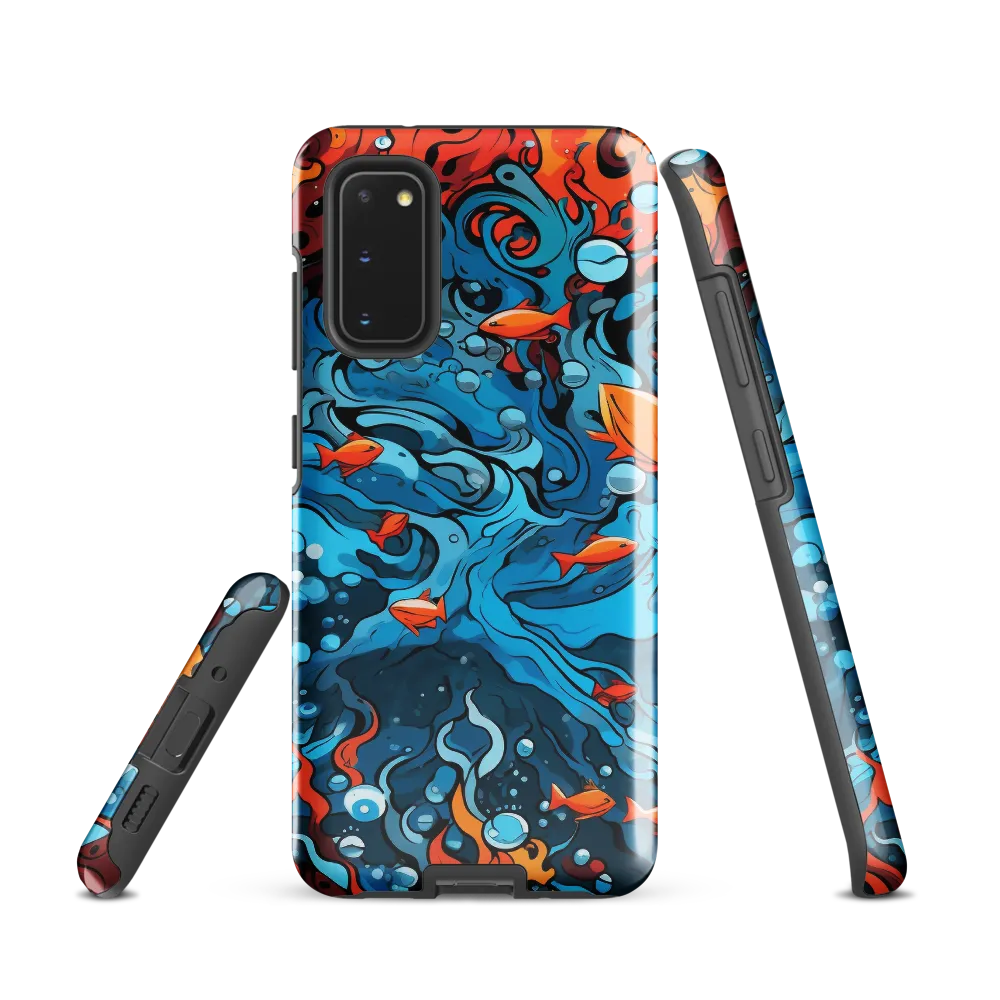 Fluid Harmony: Ocean and Flames