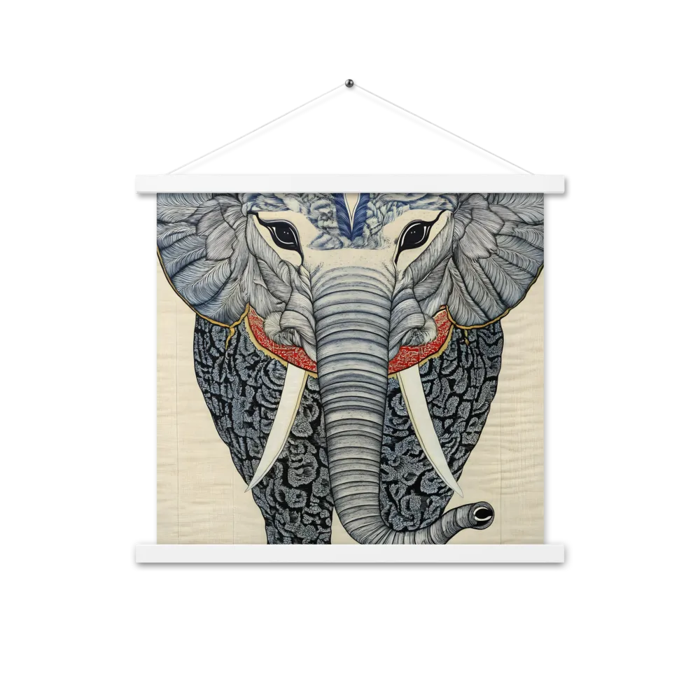 Majesty of the Elephant | Poster With White Wood Hanger | 18″×18″