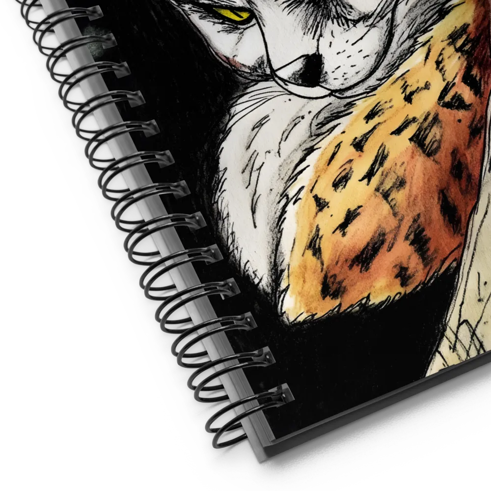 Fierce Gaze of the Wild Cat | Spiral Notebook