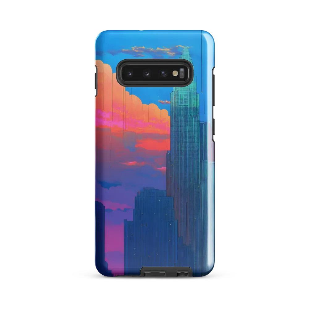 Twilight Reflections: A Digital Cityscape | Phone Case |  S10 Plus | Tough Case | Glossy