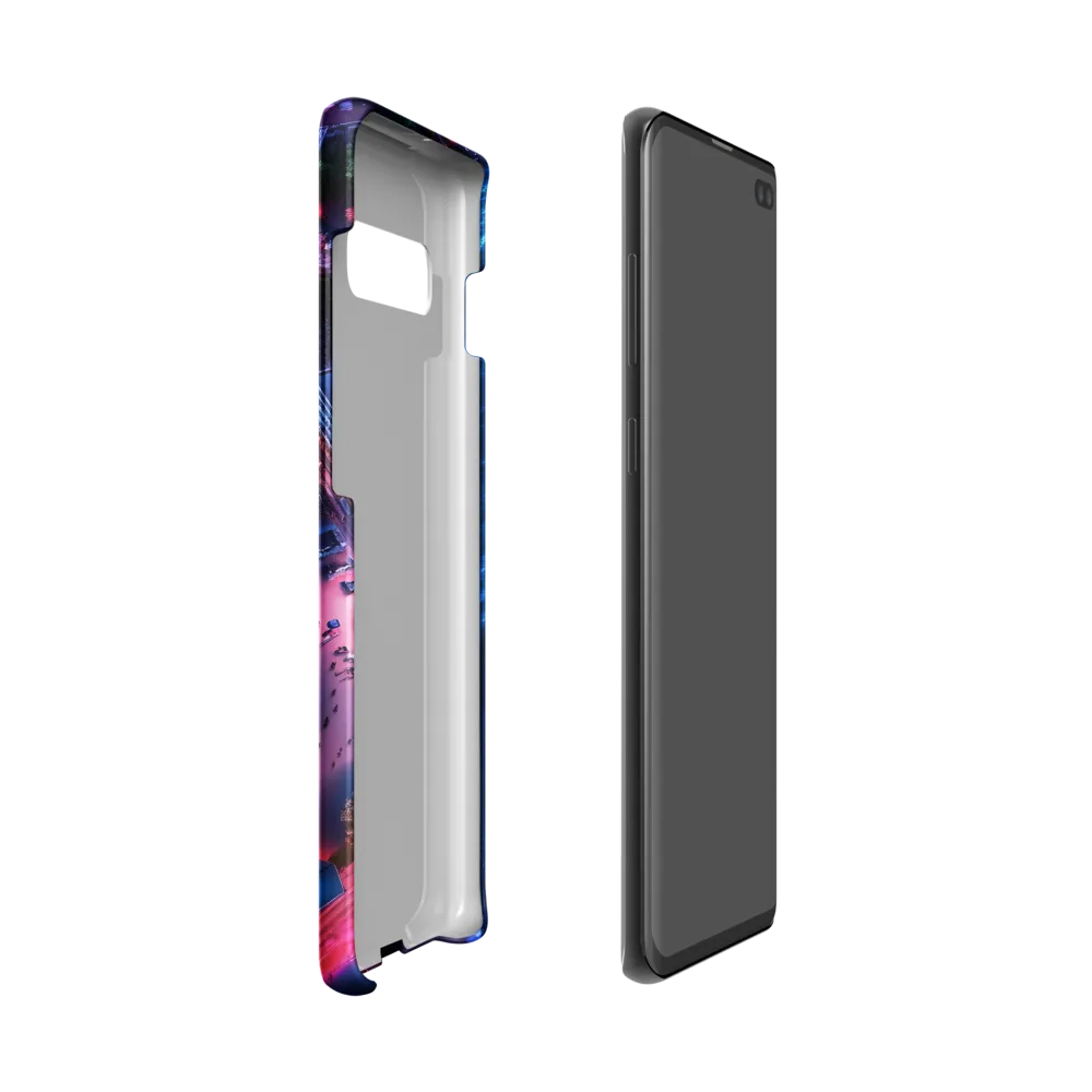 Twilight Reflections: A Serene Beach Aerial | Phone Case |  S10 | Snap Case | Matte