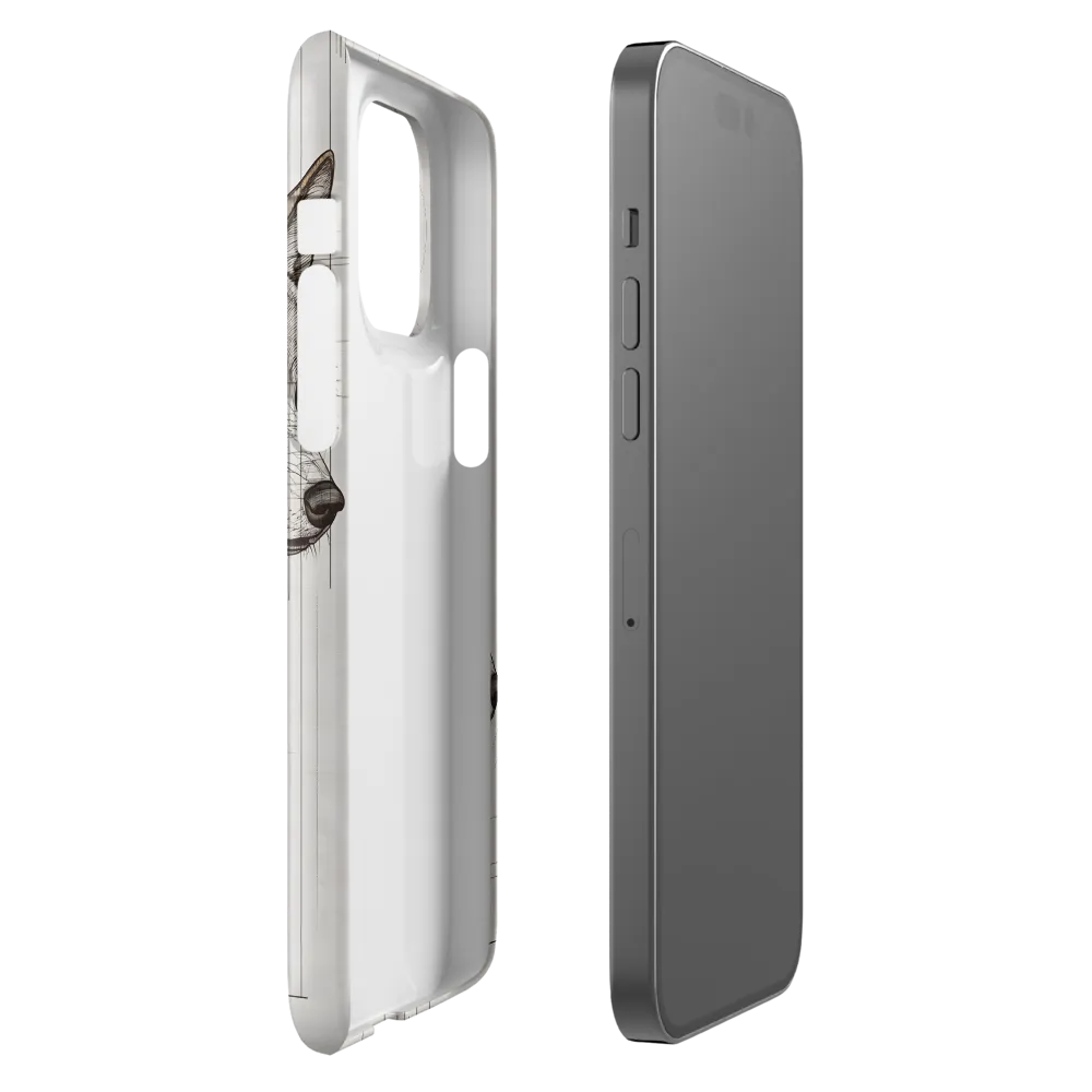 Geometric Harmony: The Essence of Wolves | Phone Case |  14 Pro Max | Snap Case | Glossy