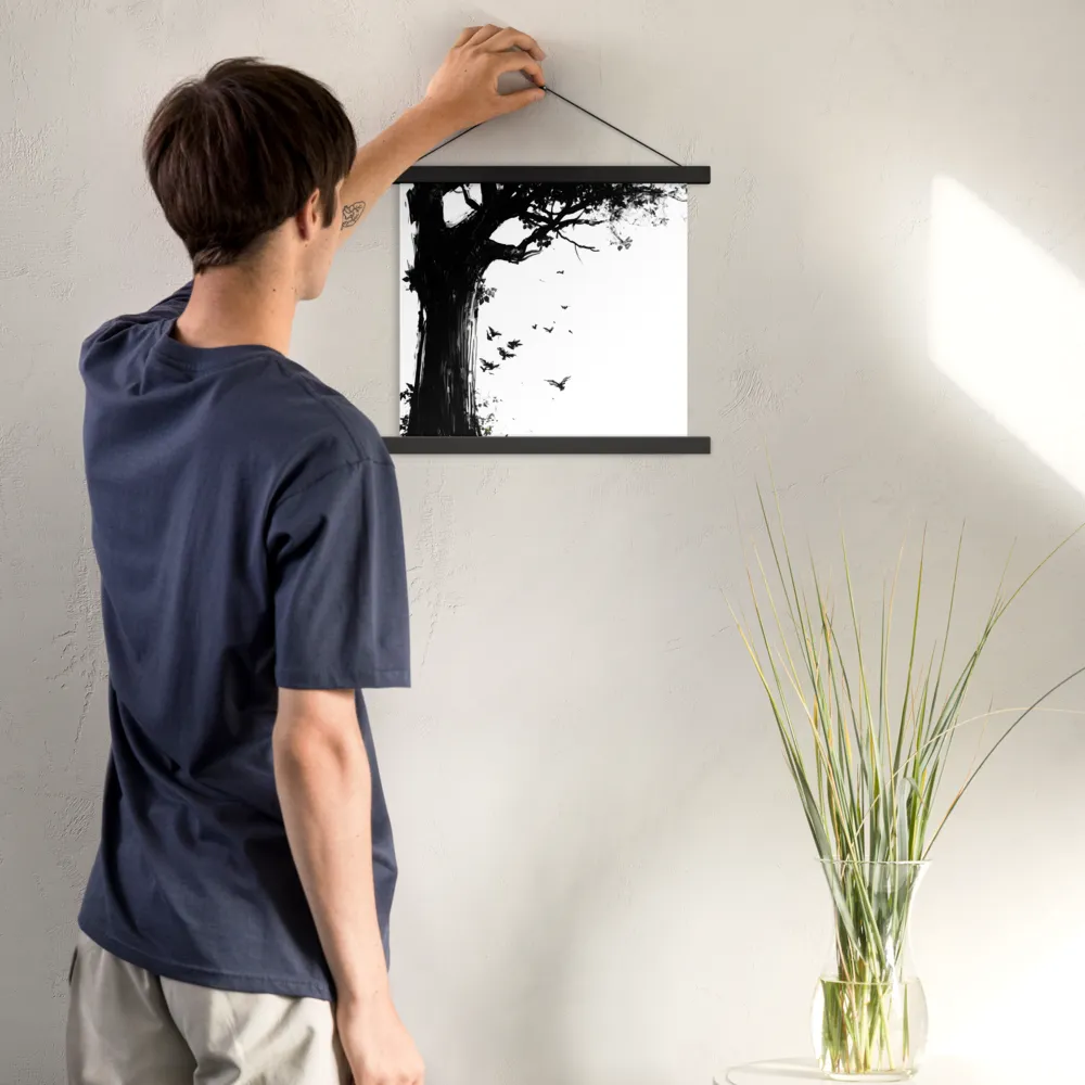 Whispers of Nature | Poster With Black Wood Hanger | 14″×14″