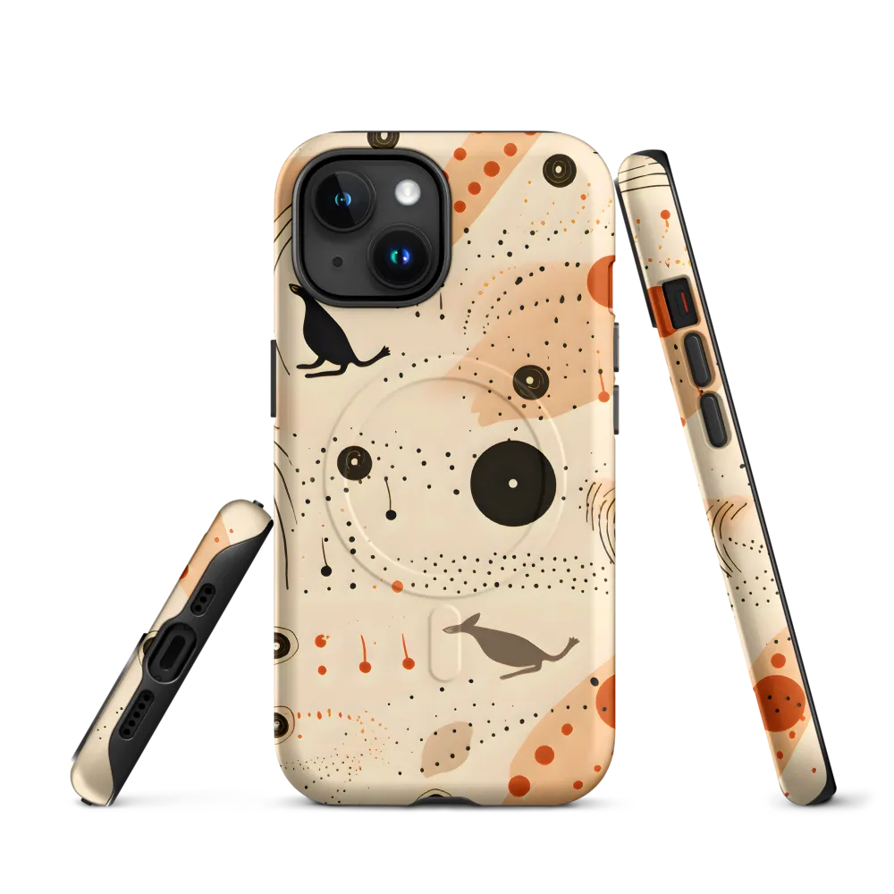 Playful Patterns in Earth Tones | Phone Case |  15 | MagSafe® Tough Case | Matte