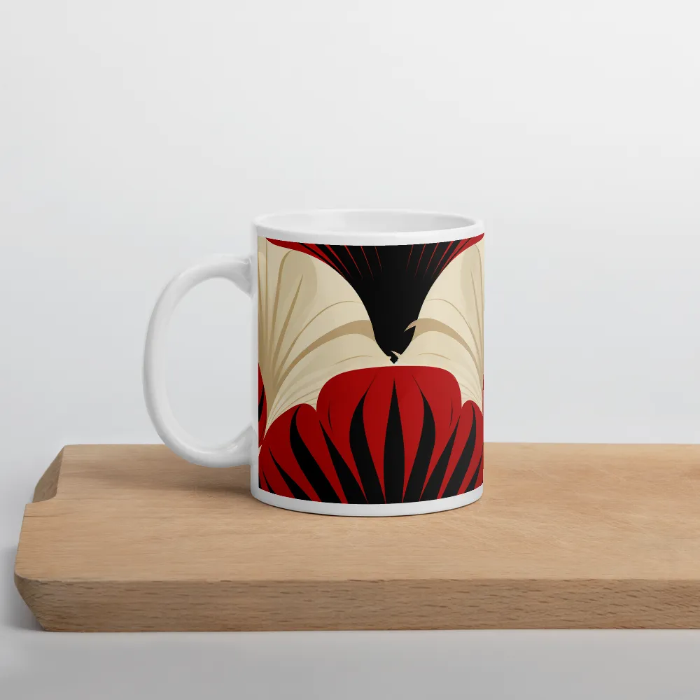 Elegance in Bloom: An Art Deco Floral Reverie | Mug with White inside | 11 oz