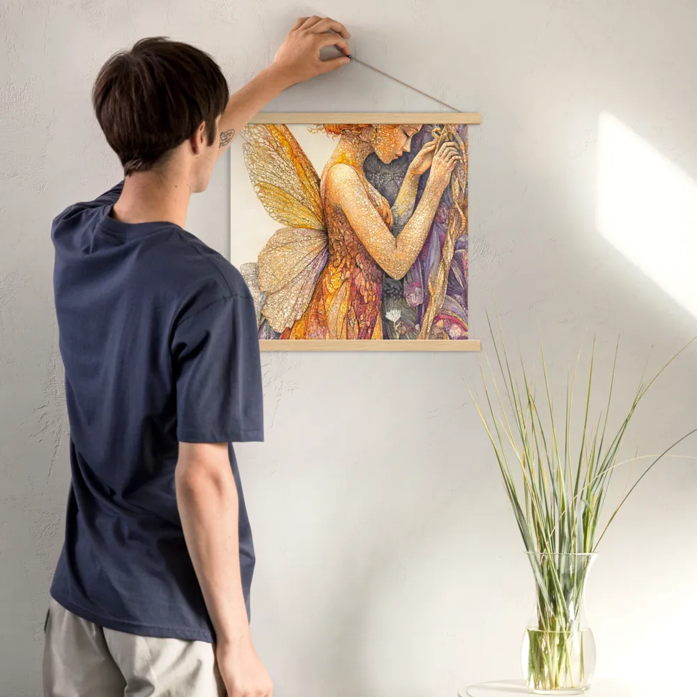 Whispers of the Frosted Meadow | Poster With Oak Wood Hanger | 18″×18″