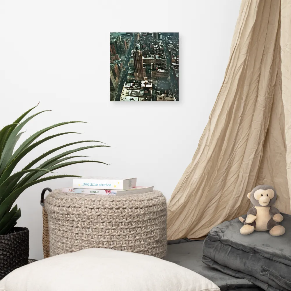 Aerial Symphony of Urban Life | Canvas | 12″×12″