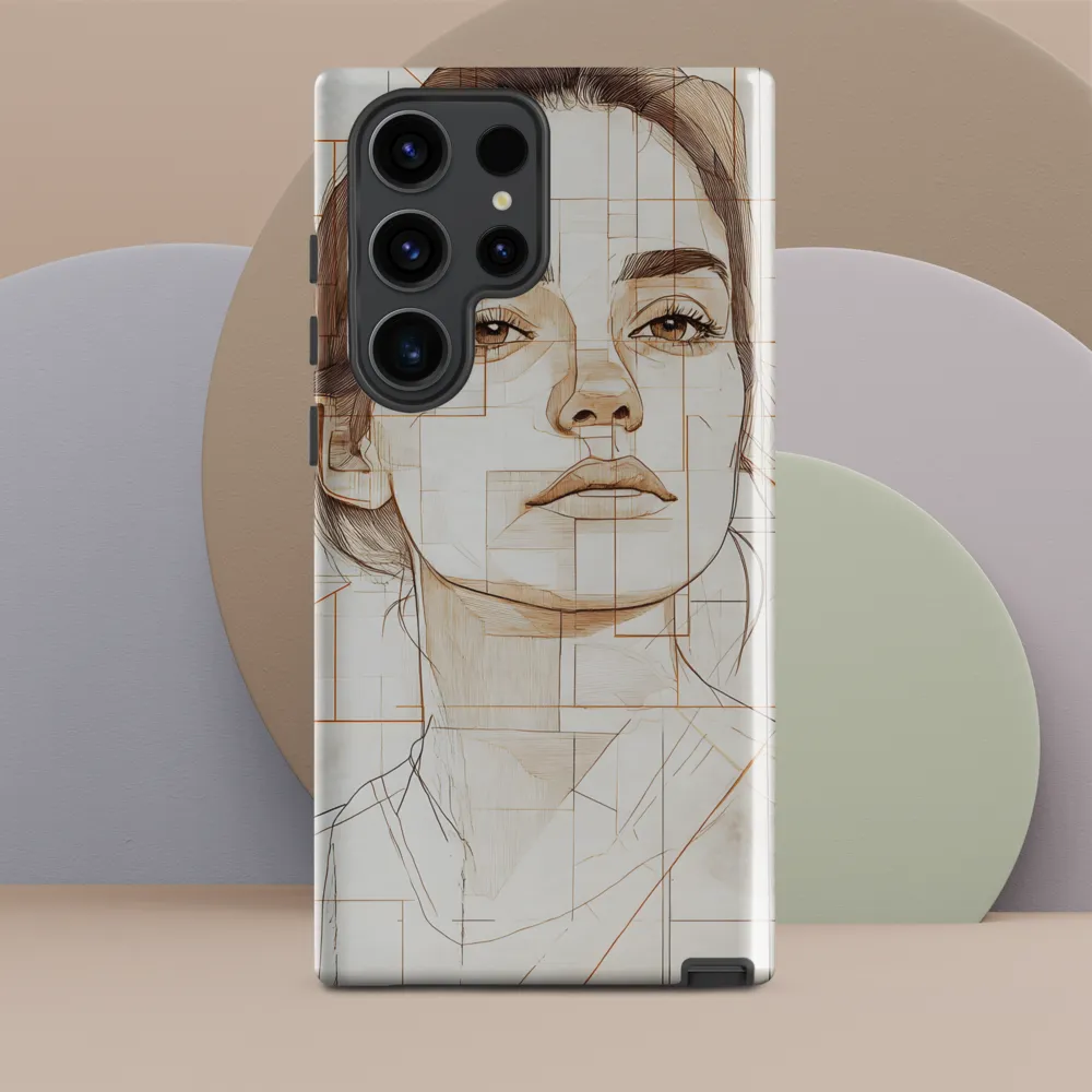 Geometric Serenity: A Minimalist Portrait