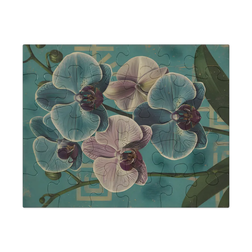 Vintage Orchid Study 
 Jigsaw Puzzle in Tin Box