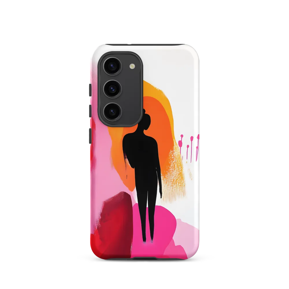 Silhouette in Colorful Abstraction