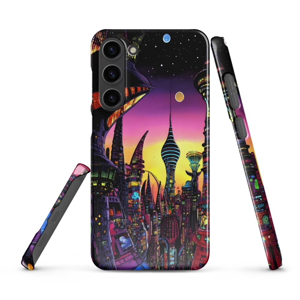 Futuristic Cityscape at Dusk | Phone Case |  S23 Plus | Snap Case | Glossy