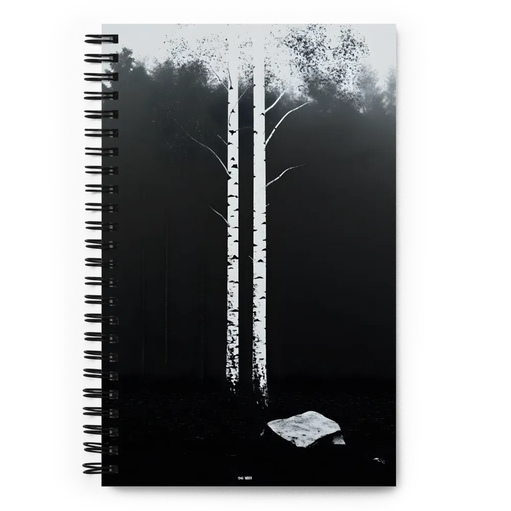 Ethereal Trees in Monochrome | Spiral Notebook