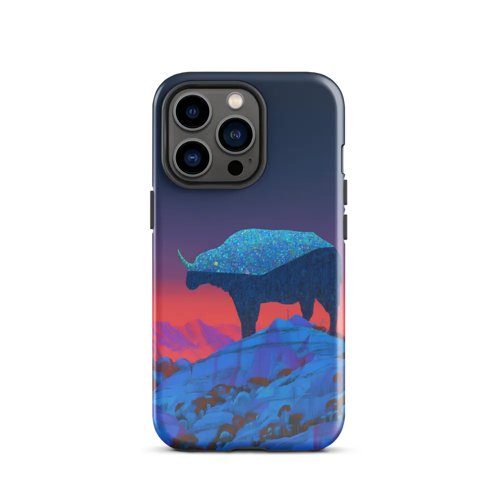 Luminous Bison Under a Celestial Sky