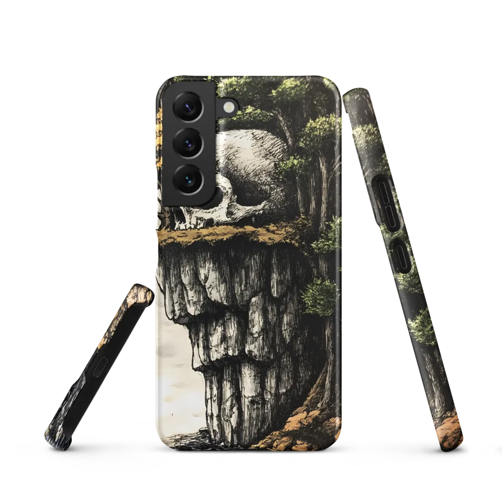 The Whispering Skull: A Surreal Encounter with Nature | Phone Case |  S22 | Snap Case | Matte
