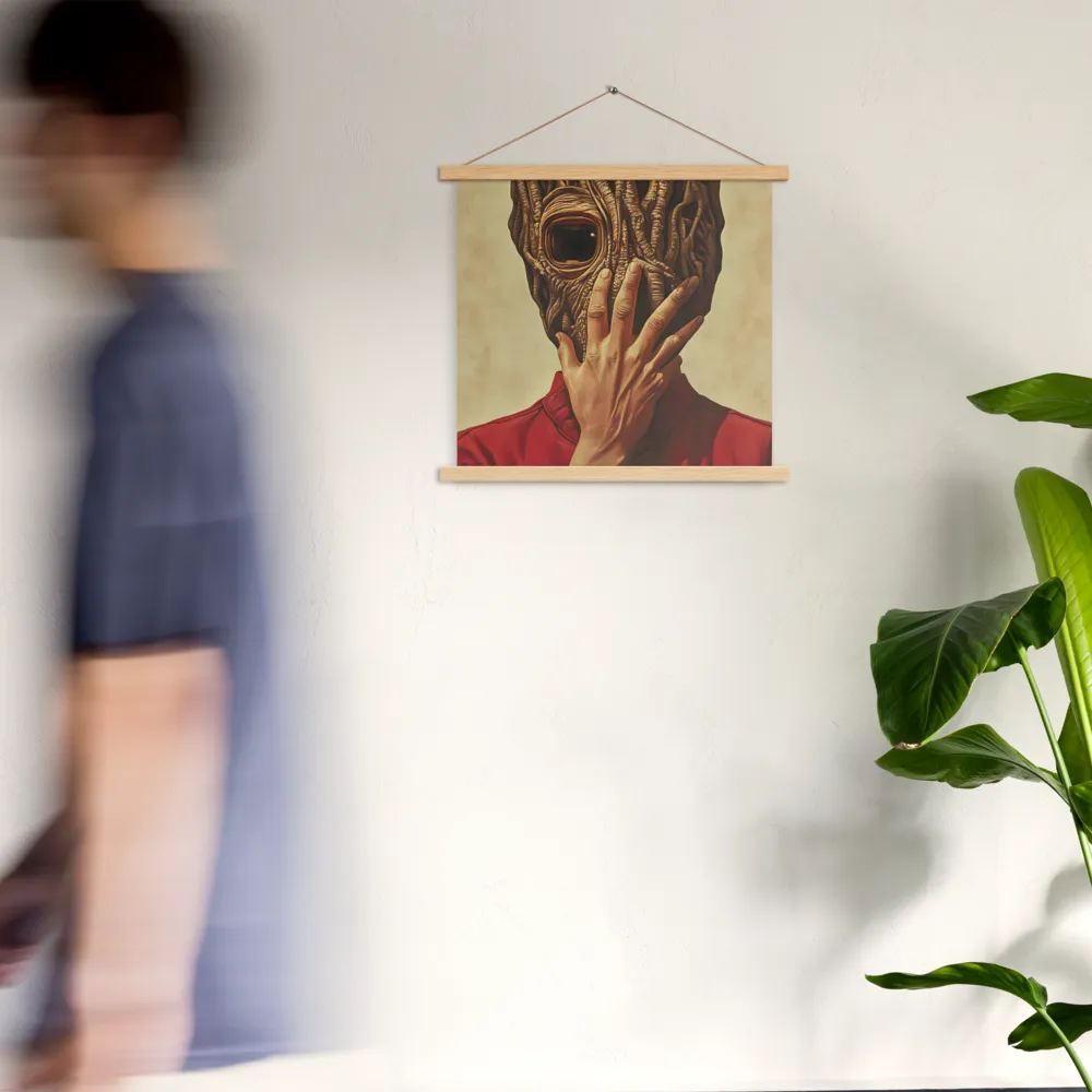 The Mask of Roots | Poster With Oak Wood Hanger | 18″×18″
